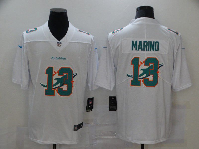 Cheap Men Miami Dolphins 13 Marino White Nike Vapor Untouchable Limited 2020 NFL Nike Jerseys